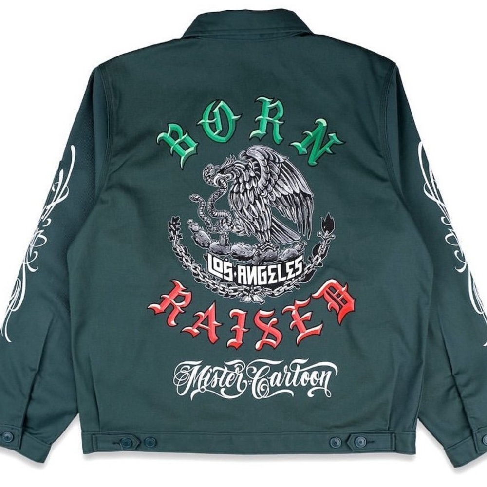 Born x raised mister cartoon eisenhower jacket unlined mens small